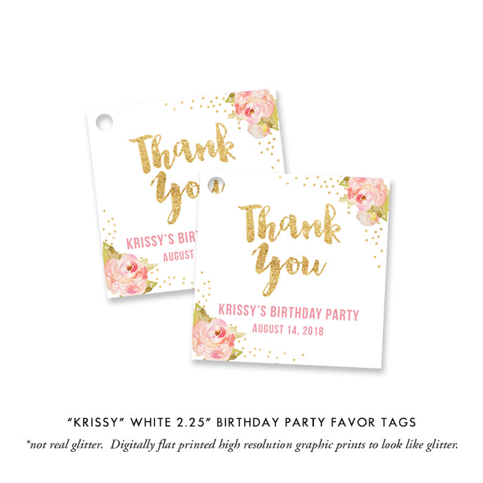 Pink and Gold Peony Watercolor Birthday Invitation