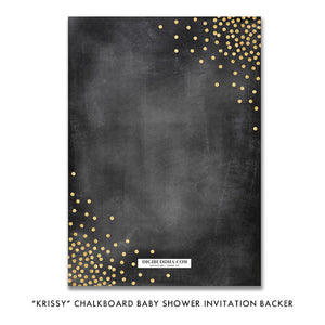 "Krissy" Chalkboard Baby Shower Invitation