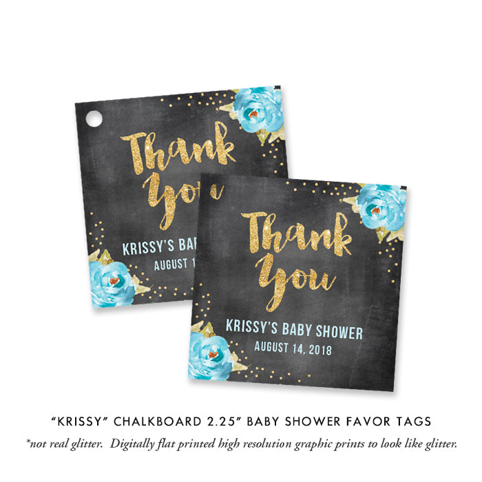 "Krissy" Chalkboard Baby Shower Invitation