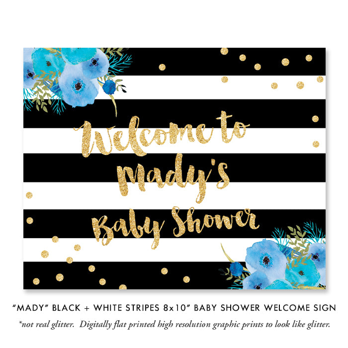 “Mady” Oh Baby Blue Baby Shower Invitation