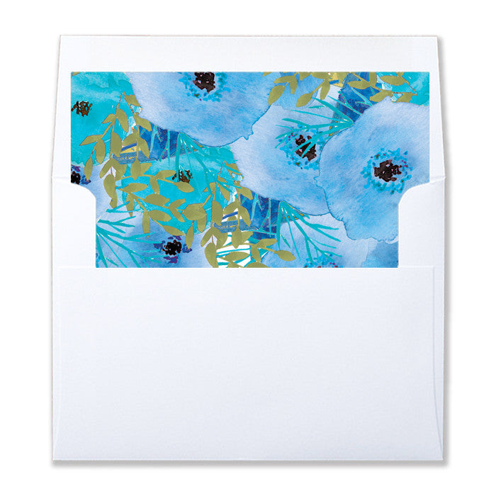 "Mady" Blue Floral Envelope Liners