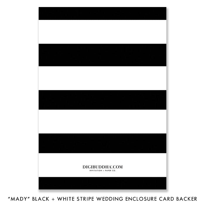 "Mady" Black + White Stripe Enclosure Card