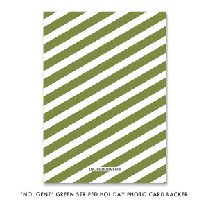 Green Striped Holiday Card