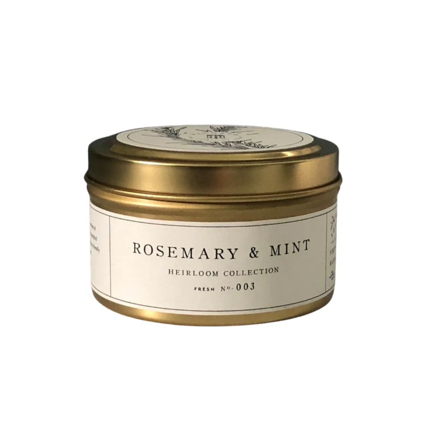 Rosemary & Mint Gold Tin Candle