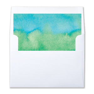"Rosie" Green Blue Ombre Envelope Liners