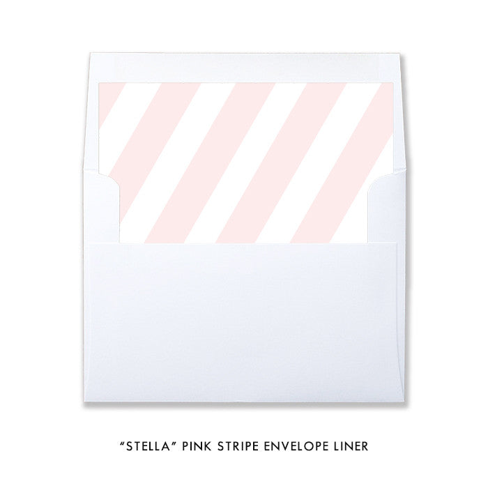 Pink + Gold Glitter "Stella" striped envelope liner | digibuddha.com