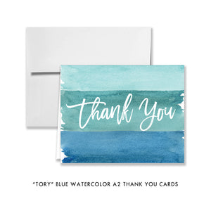 "Tory" Blue Watercolor Housewarming Party Invitation