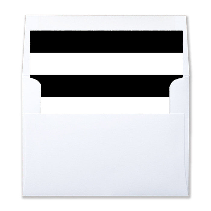 "Tory" Black & White Horizontal Stripe Envelope Liners