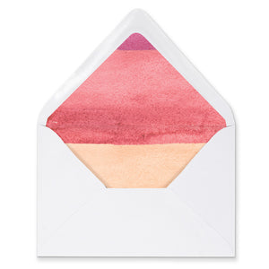 "Tory" Pink Watercolor Envelope Liners