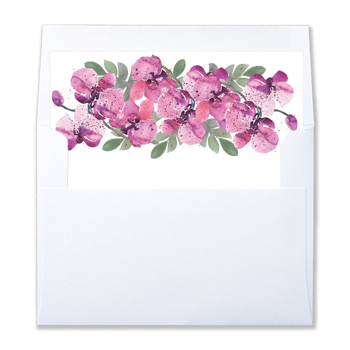 "Tory" Pink + Purple Blooms Envelope Liners