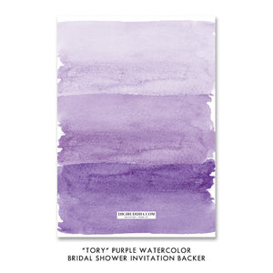 Ombre Purple Bridal Shower Invitations | Tory