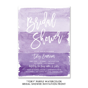 Ombre Purple Bridal Shower Invitations | Tory