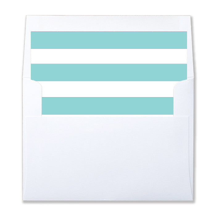 "Wendy" Aqua Horizontal Stripe Envelope Liners