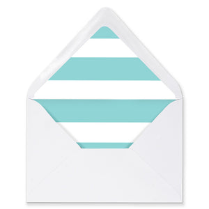 "Wendy" Aqua Horizontal Stripe Envelope Liners