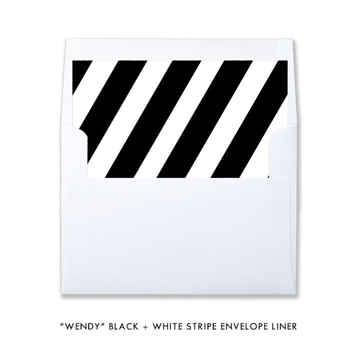 Black + White stripe "Wendy" envelope liner | digibuddha.com