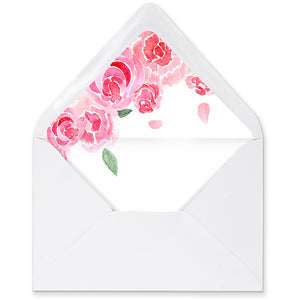 "Wendy" Pink Roses Envelope Liners