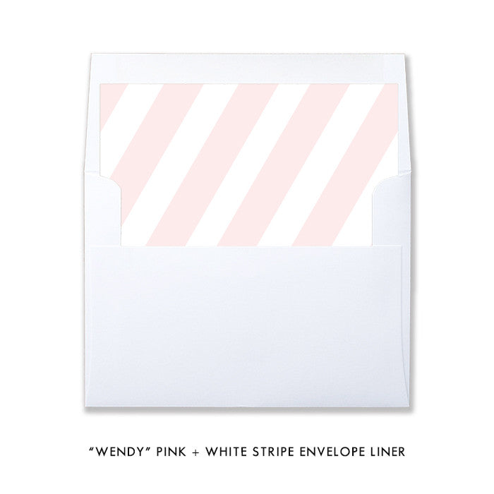 Pink stripe "Wendy" envelope liner | digibuddha.com